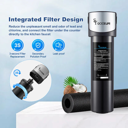 Filtre à eau sous évier à filtration multi-étapes | HYDRAVA