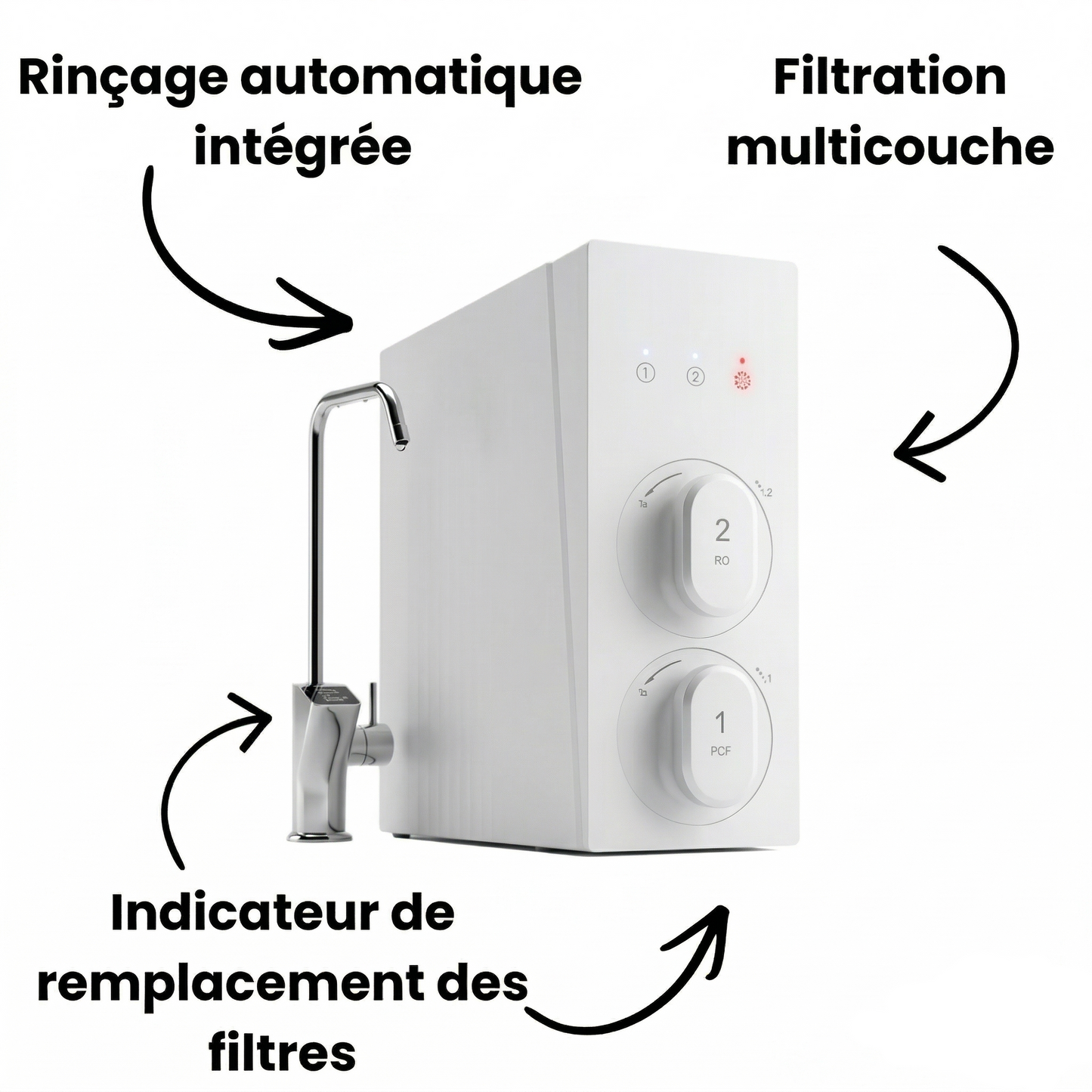 Filtre à eau sous évier à osmose inverse 800 GPD