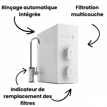 Filtre à eau sous évier à osmose inverse 800 GPD