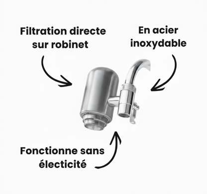 Filtre à eau pour robinet en inox